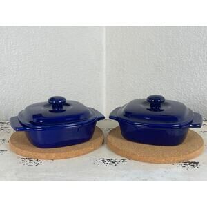 Chantal Ceramic 1/2 Quart Casserole Dish Baking Set  x2